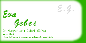 eva gebei business card